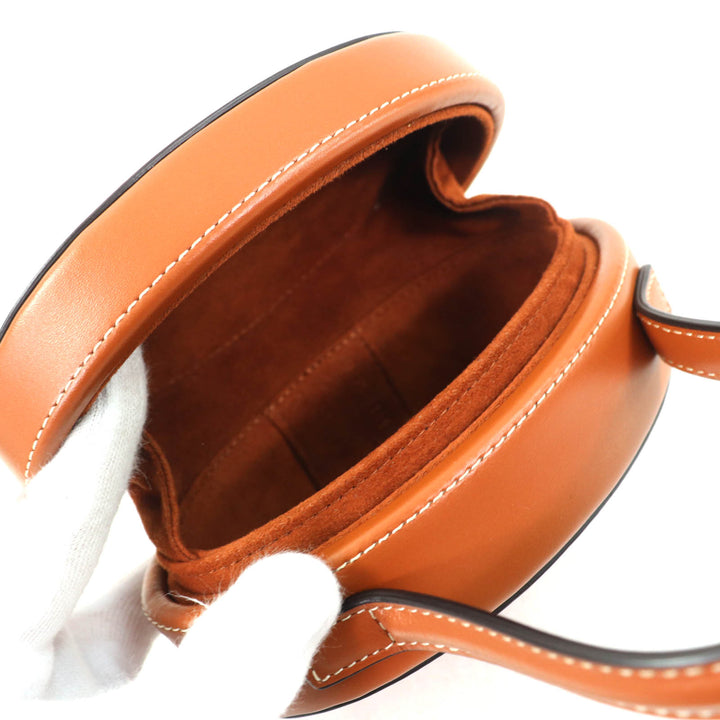 Excellent CELINE Handbag Oval Menodiaire Cuir Triomphe Tan Women 198613
