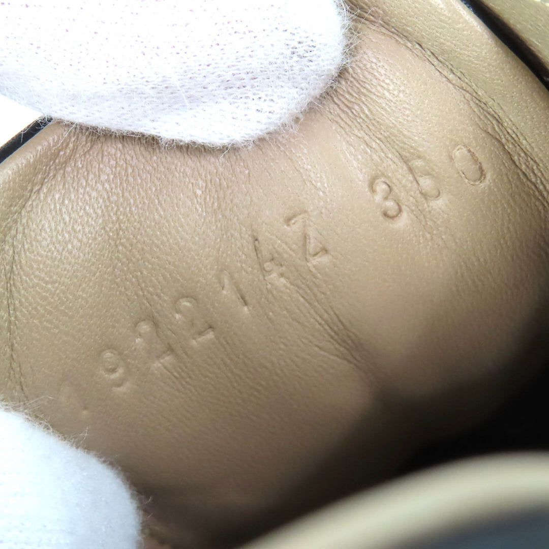 Great HERMES sneakers quick H logo stitch black leather Women 35 192214Z