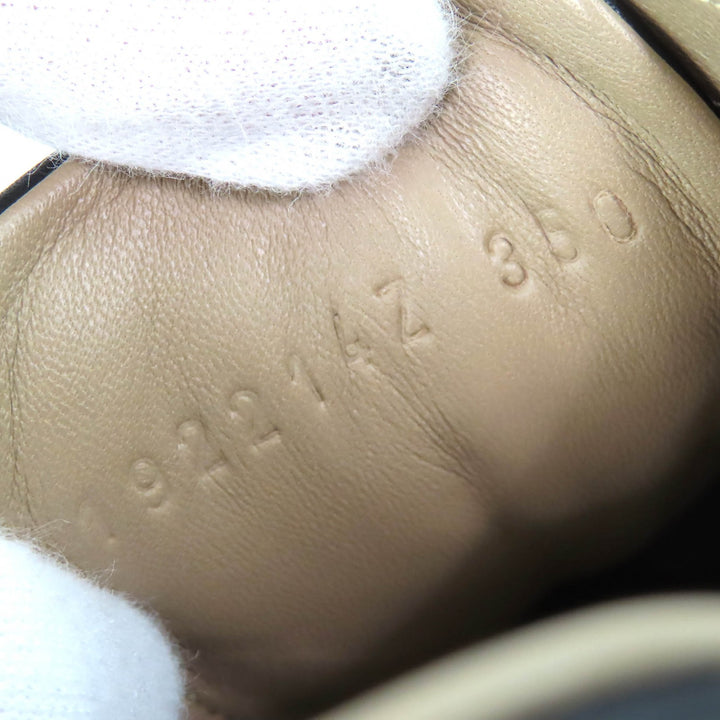 Great HERMES sneakers quick H logo stitch black leather Women 35 192214Z