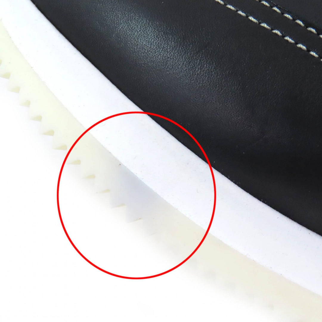 Great HERMES sneakers quick H logo stitch black leather Women 35 192214Z