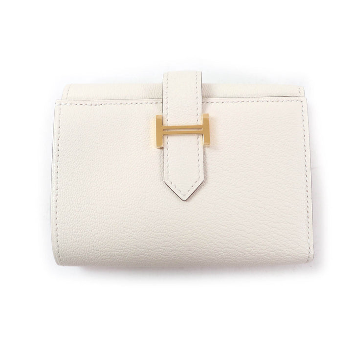 Pristine HERMES Tri-fold wallet Bearn combine Shave Women