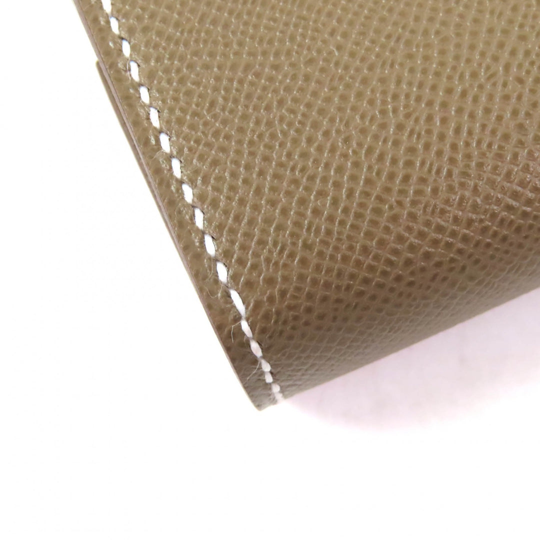 Pristine HERMES Card Case Bearn Mini Vaugham Leather Women