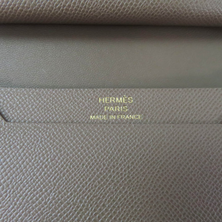 Pristine HERMES Card Case Bearn Mini Vaugham Leather Women