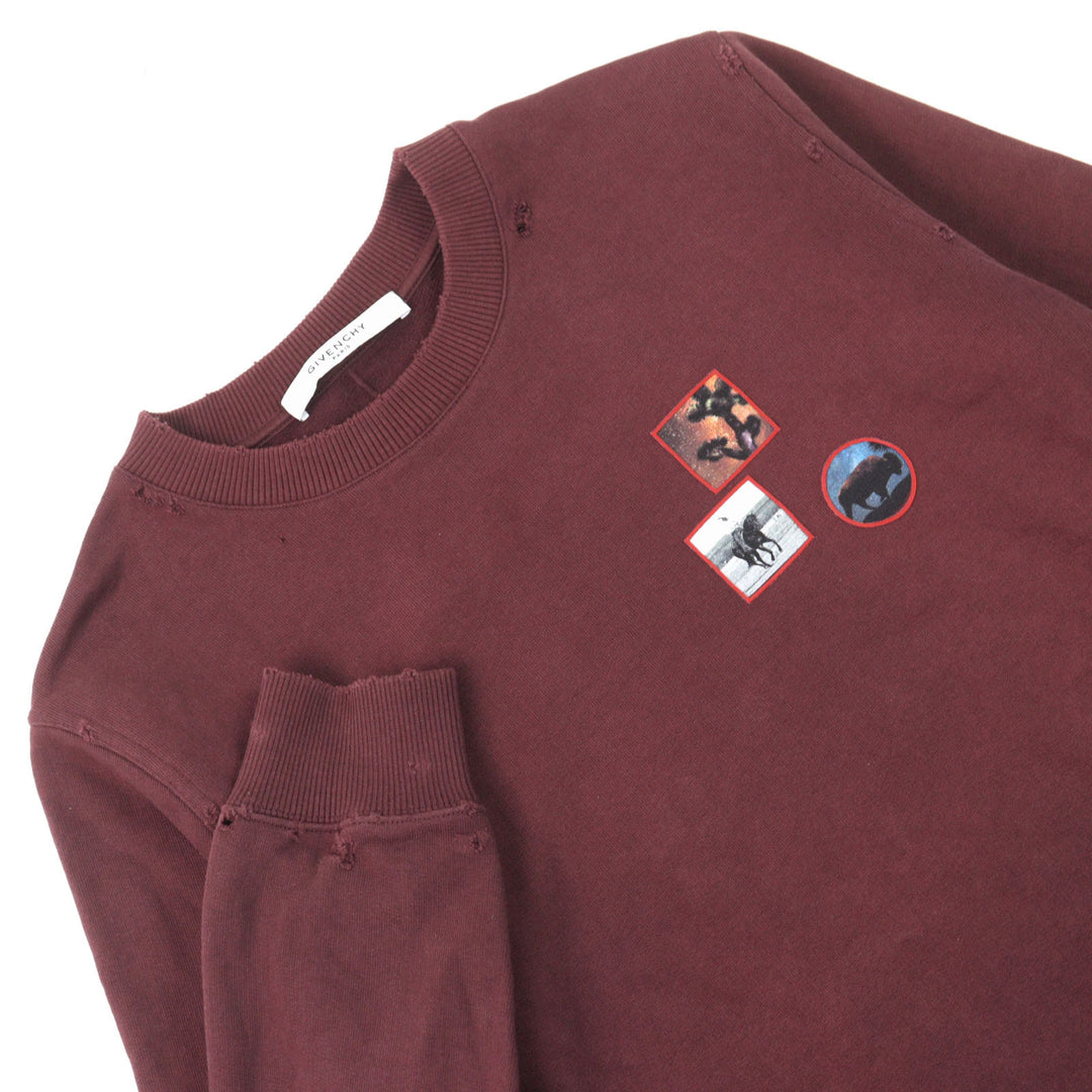 Discounted Great GIVENCHY sweat Bordeaux cotton mens XS 7151 653