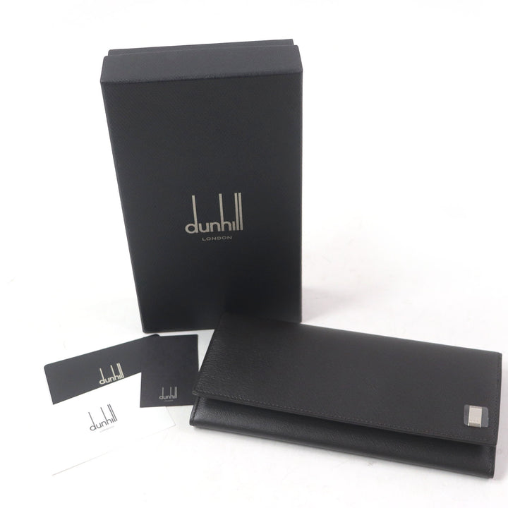 Pristine Dunhill Purse sidecar Long wallet black leather mens