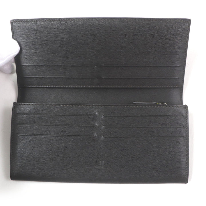 Pristine Dunhill Purse sidecar Long wallet black leather mens