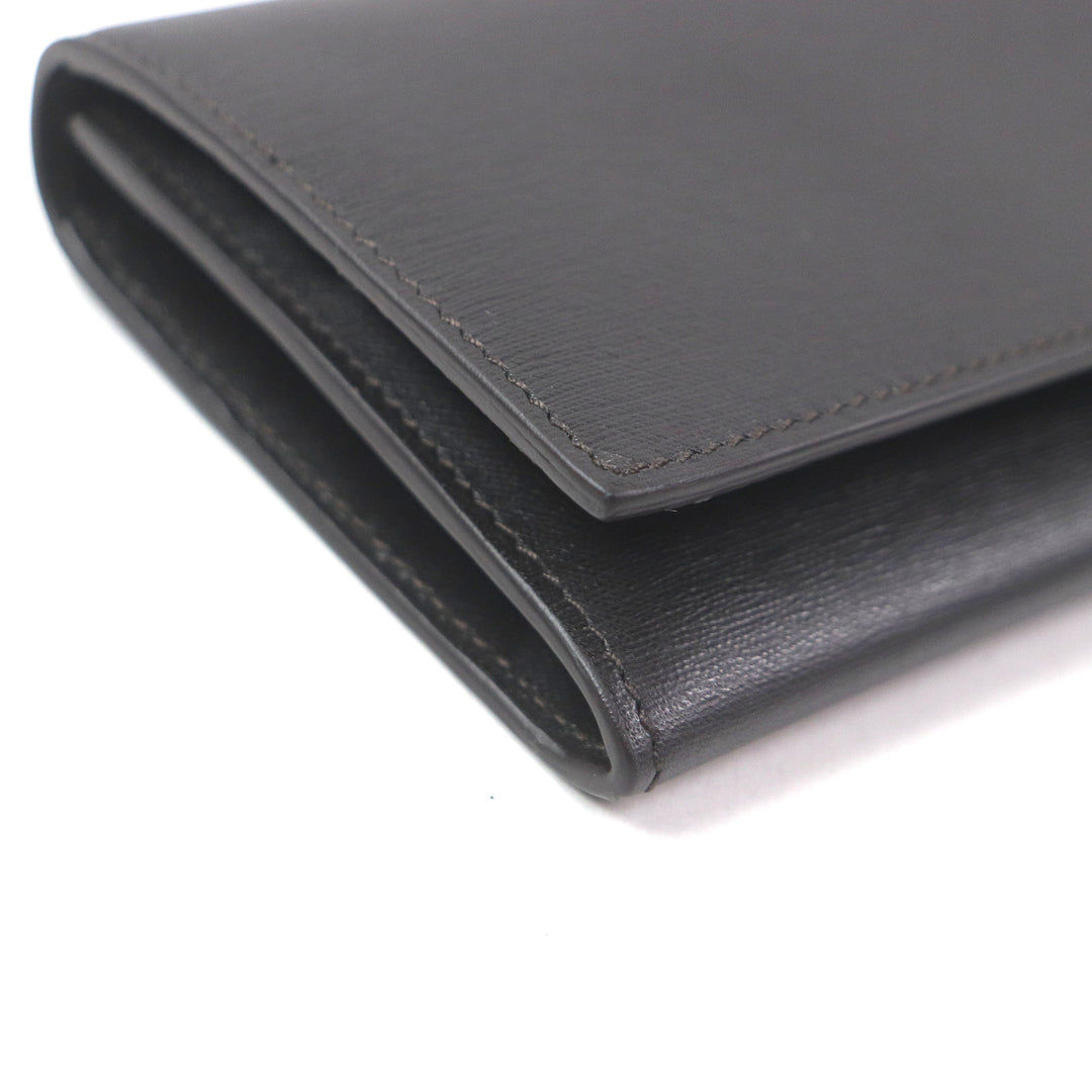 Pristine Dunhill Purse sidecar Long wallet black leather mens