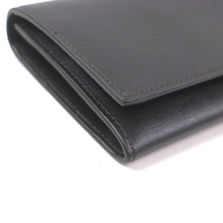Pristine Dunhill Purse sidecar Long wallet black leather mens