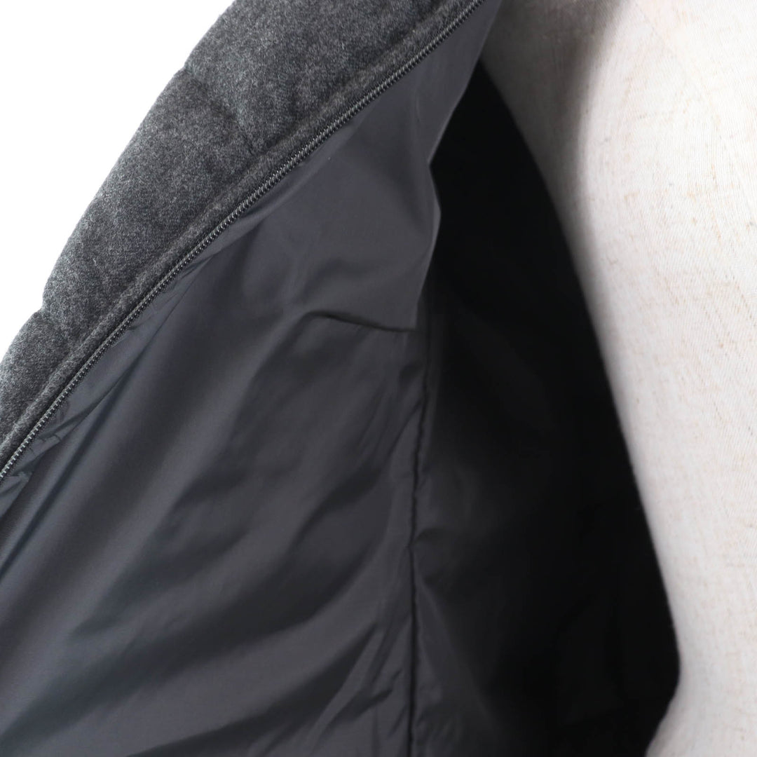 Great MONCLER down coat SOLOGNE With logo tag Dark gray wool Women 2