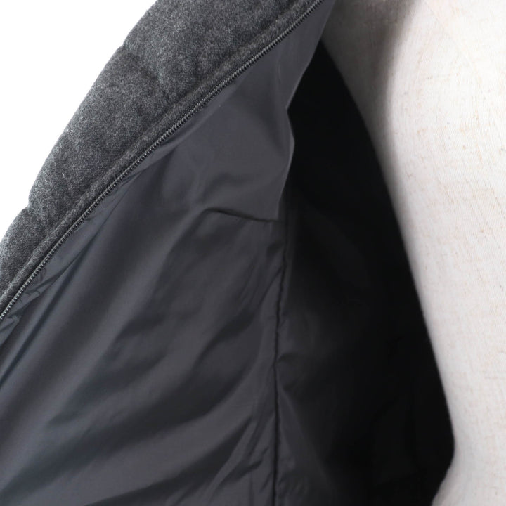 Great MONCLER down coat SOLOGNE With logo tag Dark gray wool Women 2
