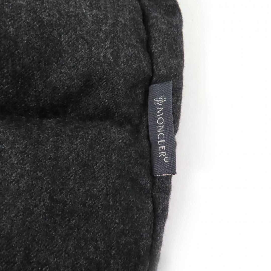 Great MONCLER down coat SOLOGNE With logo tag Dark gray wool Women 2