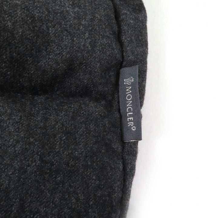 Great MONCLER down coat SOLOGNE With logo tag Dark gray wool Women 2