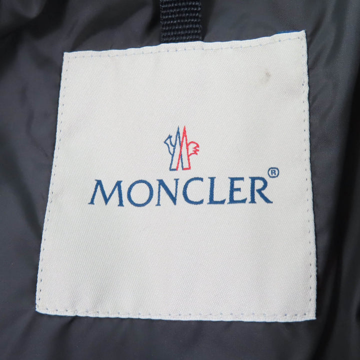 Great MONCLER down coat SOLOGNE With logo tag Dark gray wool Women 2