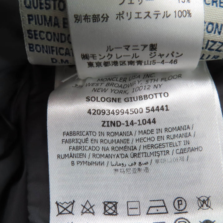 Great MONCLER down coat SOLOGNE With logo tag Dark gray wool Women 2