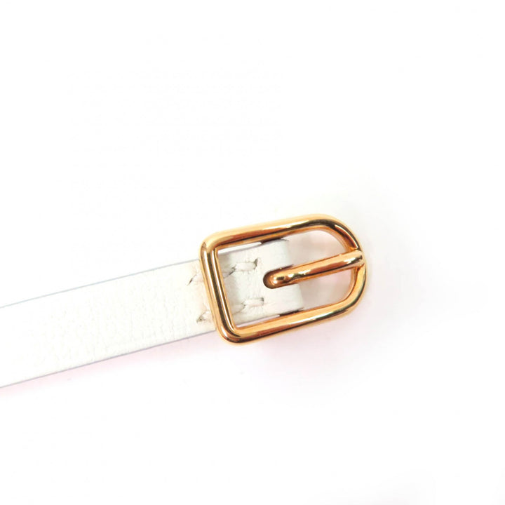 Excellent HERMES bracelet Mole Bracelet white leather Women