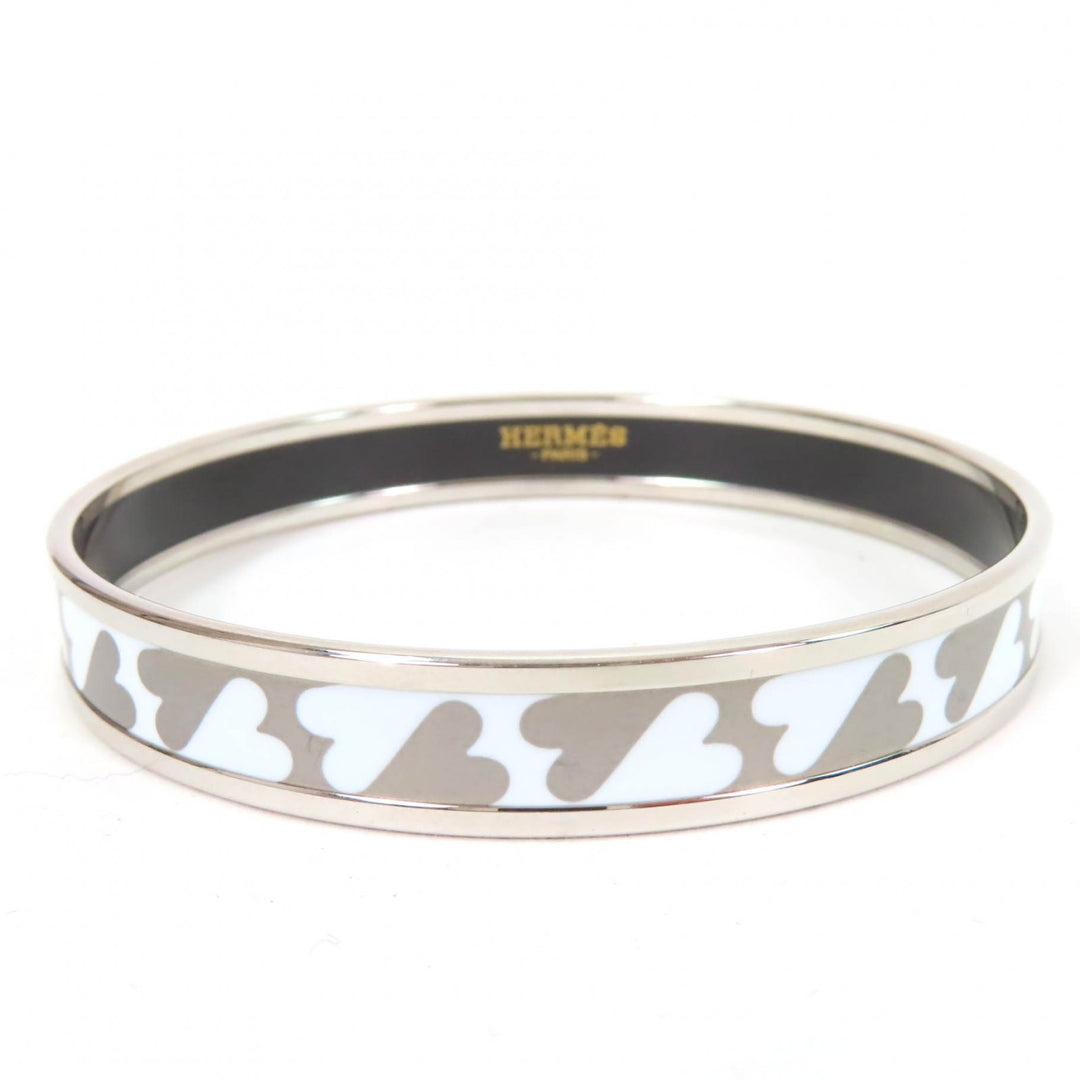 Excellent HERMES Bracelet ilver white Women