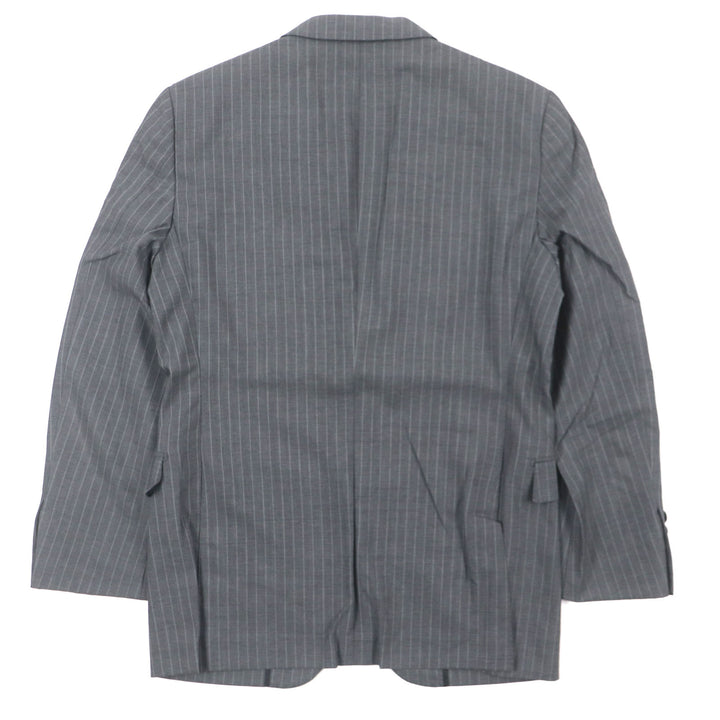 Great BURBERRY BLACK LABEL tailored jacket Super 100S striped gray wool mens 36