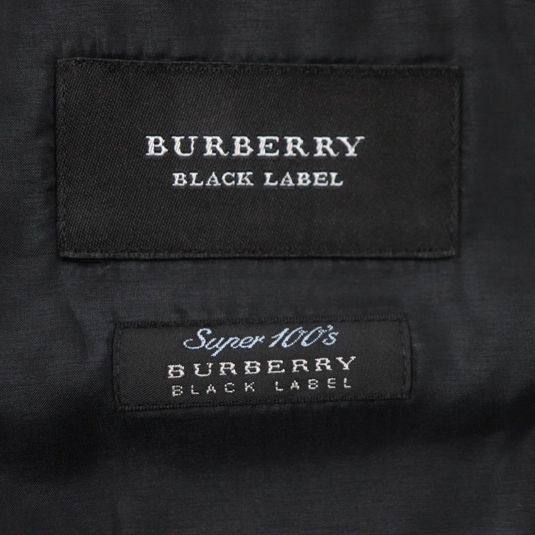 Great BURBERRY BLACK LABEL tailored jacket Super 100S striped gray wool mens 36