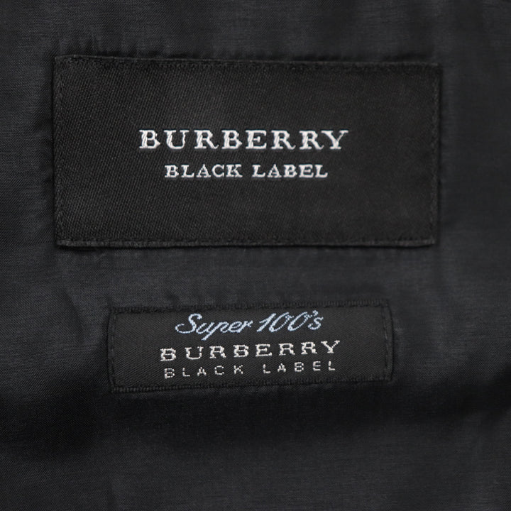Great BURBERRY BLACK LABEL tailored jacket Super 100S striped gray wool mens 36