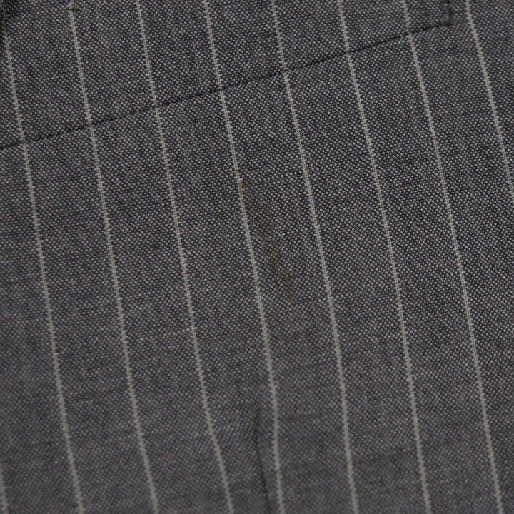 Great BURBERRY BLACK LABEL tailored jacket Super 100S striped gray wool mens 36