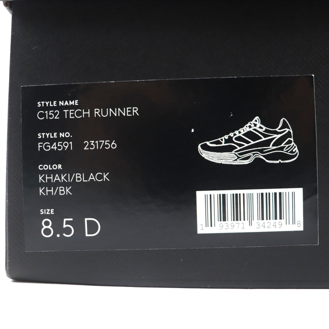Pristine COACH Low cut sneakers TECH RUNNER Signature Black brown mesh mens 26