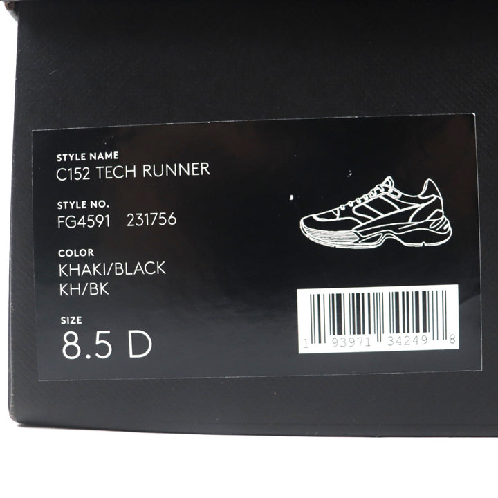 Pristine COACH Low cut sneakers TECH RUNNER Signature Black brown mesh mens 26