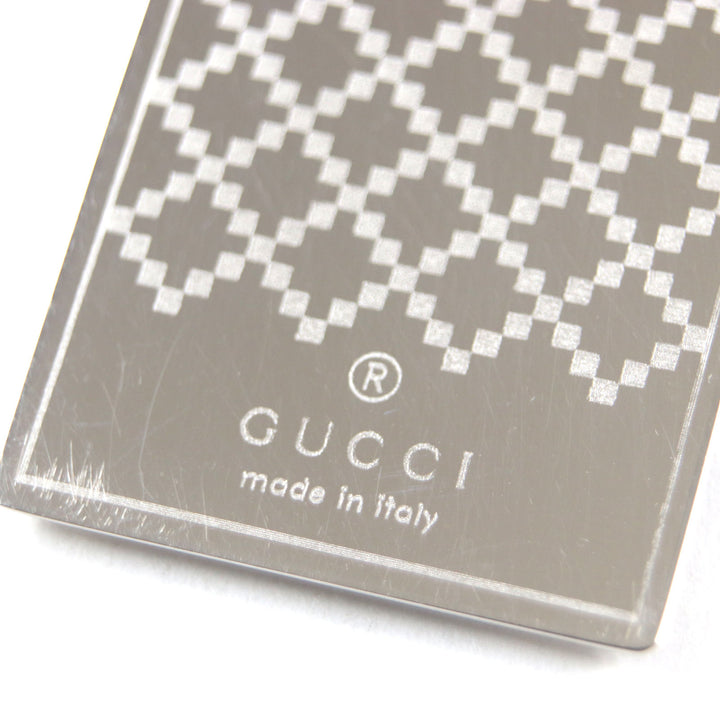 Very Good GUCCI Money clip Diamante Bill Clip with Logo Silver mens