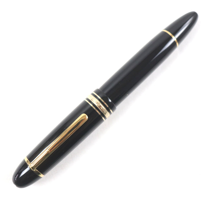 Great MONTBLANC fountain pen Meisterstck 149 white star Black gold 14K mens