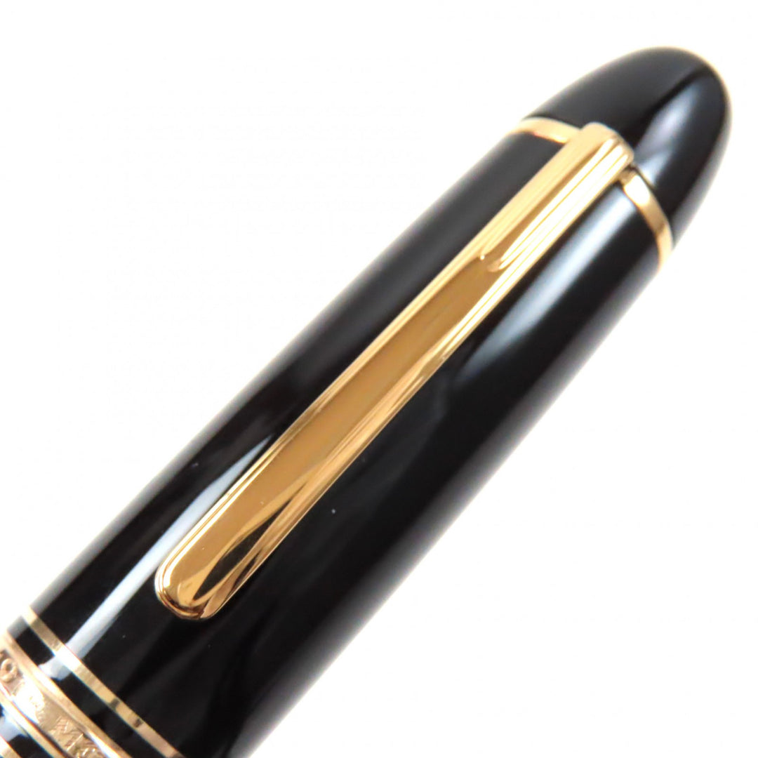 Great MONTBLANC fountain pen Meisterstck 149 white star Black gold 14K mens