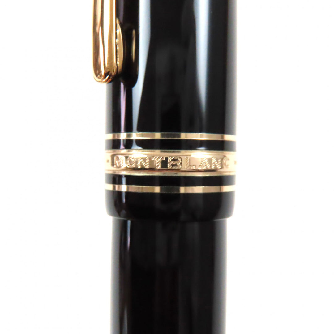 Great MONTBLANC fountain pen Meisterstck 149 white star Black gold 14K mens