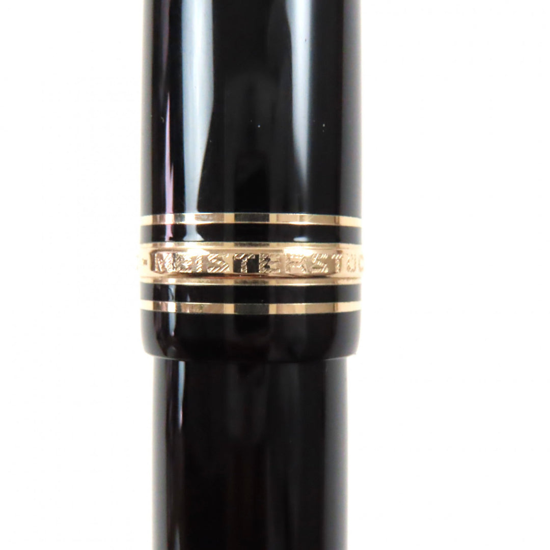Great MONTBLANC fountain pen Meisterstck 149 white star Black gold 14K mens