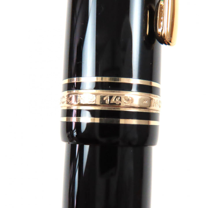 Great MONTBLANC fountain pen Meisterstck 149 white star Black gold 14K mens