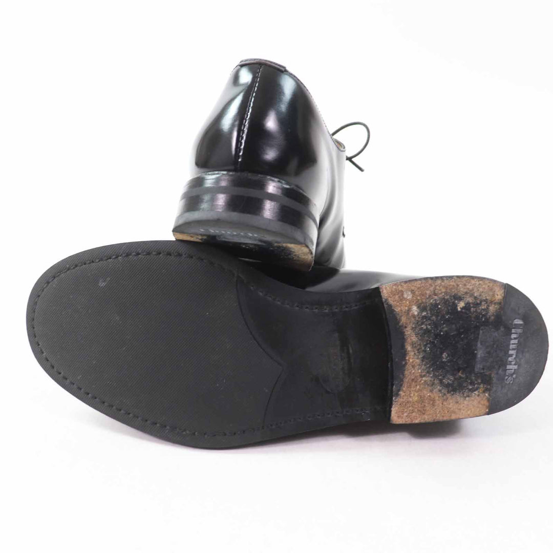 Great CHURCH'S Leather shoes Polished Binder Derby Shoes/ black leather Women 35