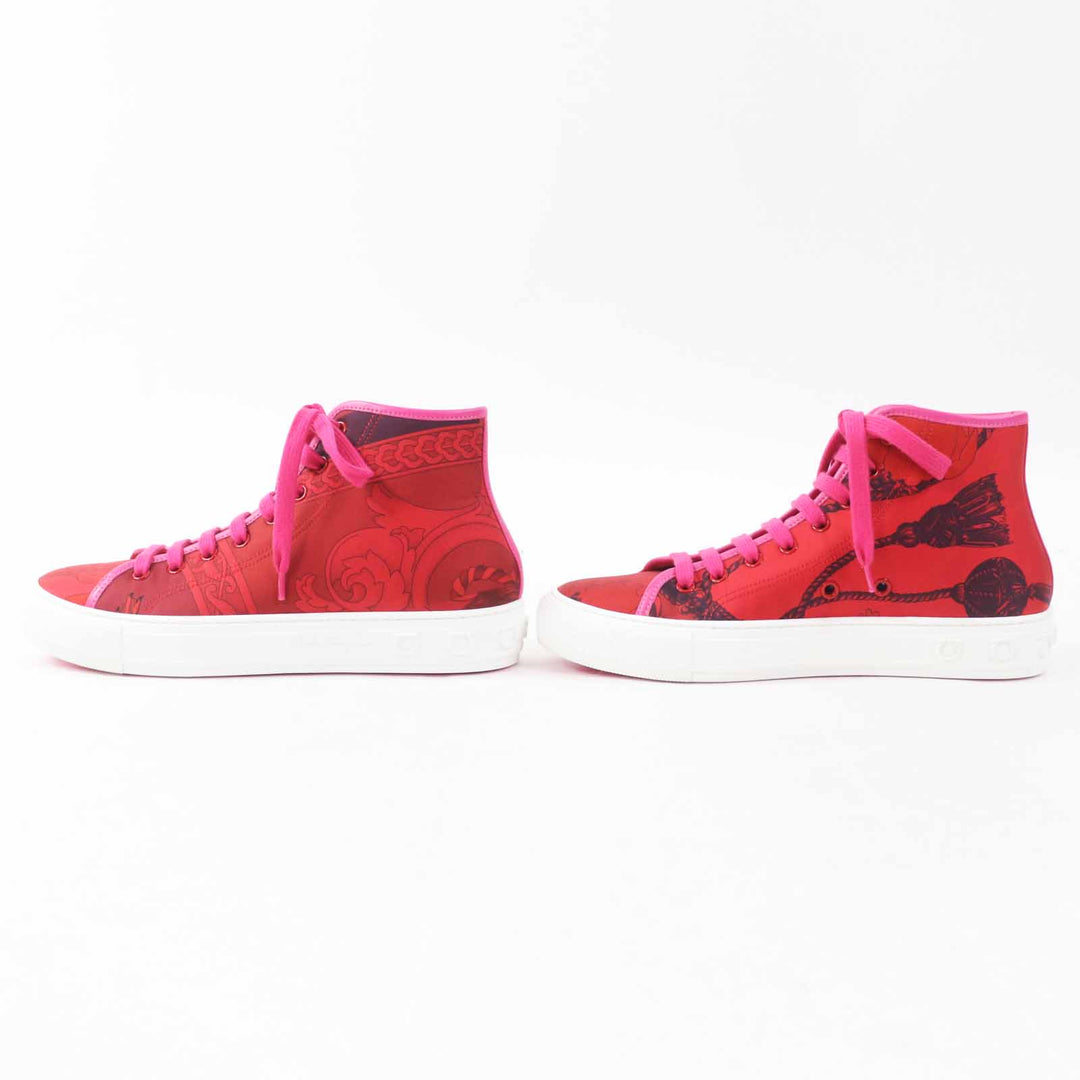 Pristine Salvatore Ferragamo High cut sneakers MAFALDA 1 Red pink fabric Women