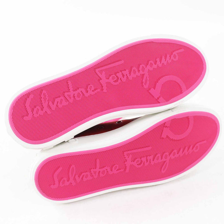 Pristine Salvatore Ferragamo High cut sneakers MAFALDA 1 Red pink fabric Women