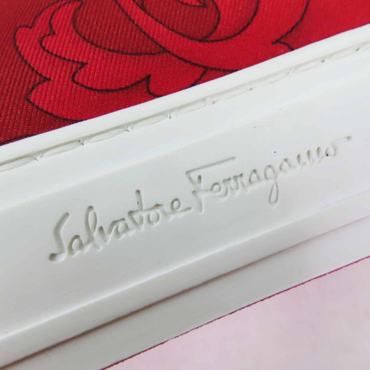 Pristine Salvatore Ferragamo High cut sneakers MAFALDA 1 Red pink fabric Women