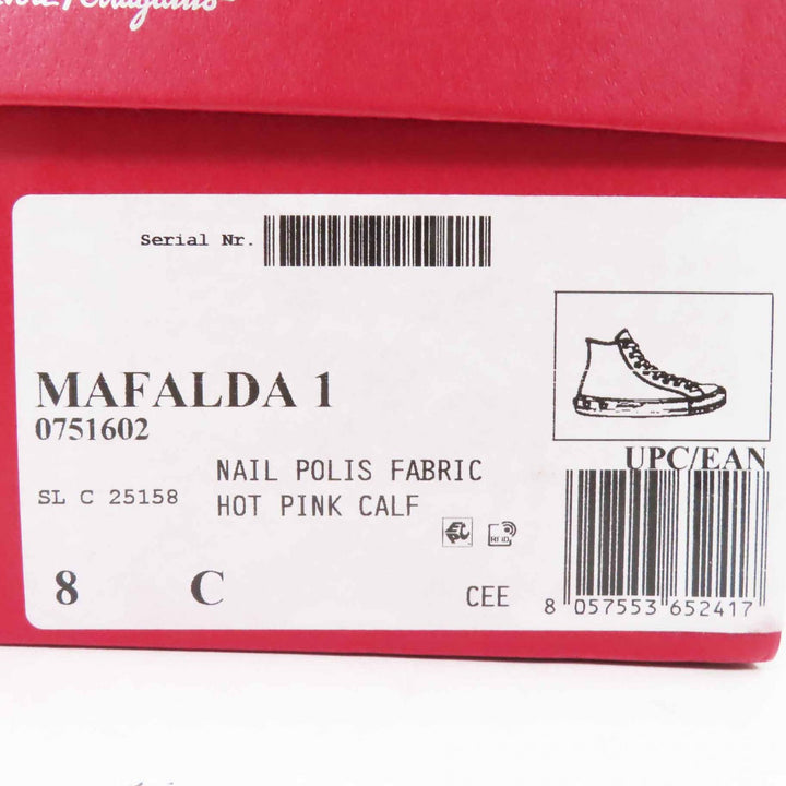 Pristine Salvatore Ferragamo High cut sneakers MAFALDA 1 Red pink fabric Women