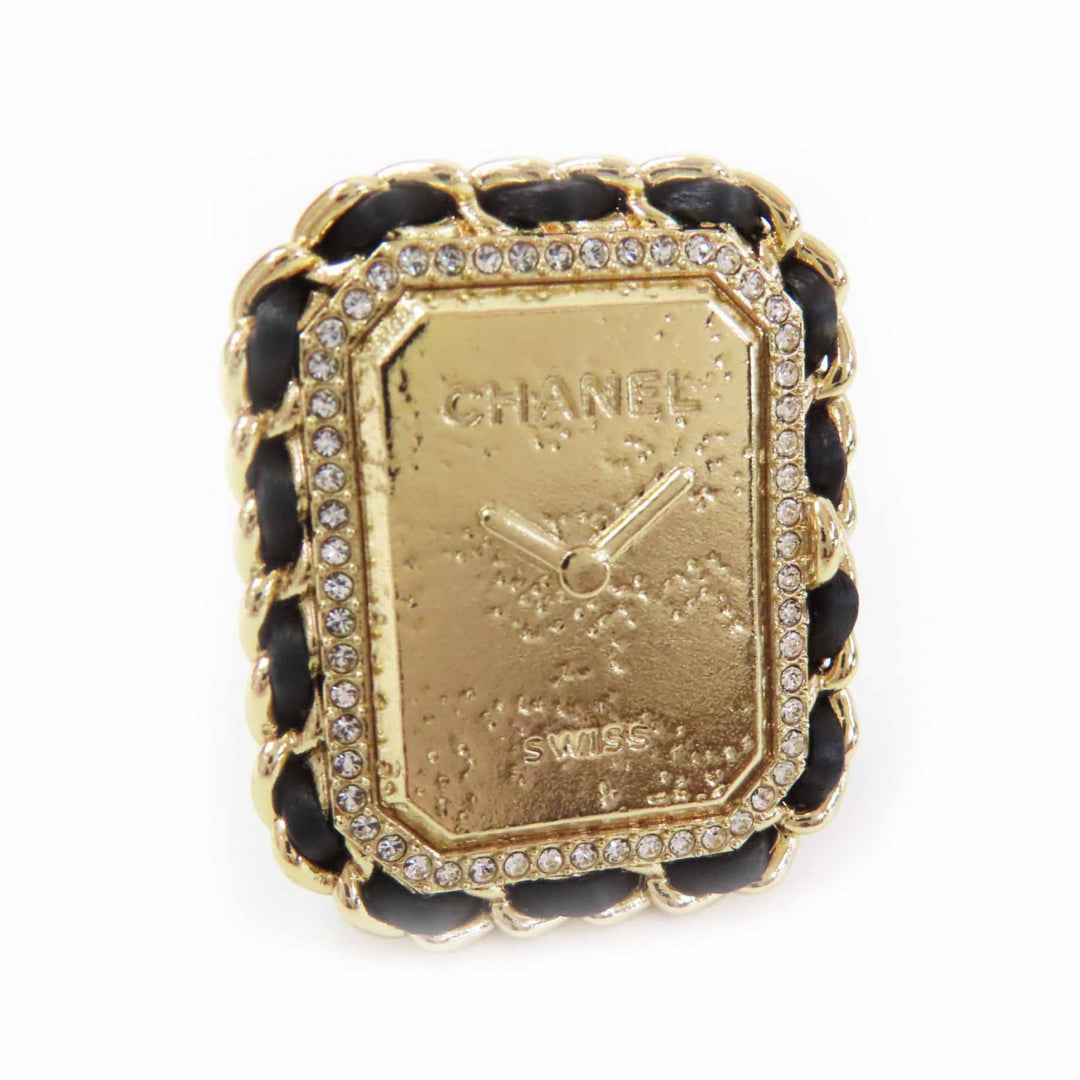 Pristine CHANEL Ring black Women B23A