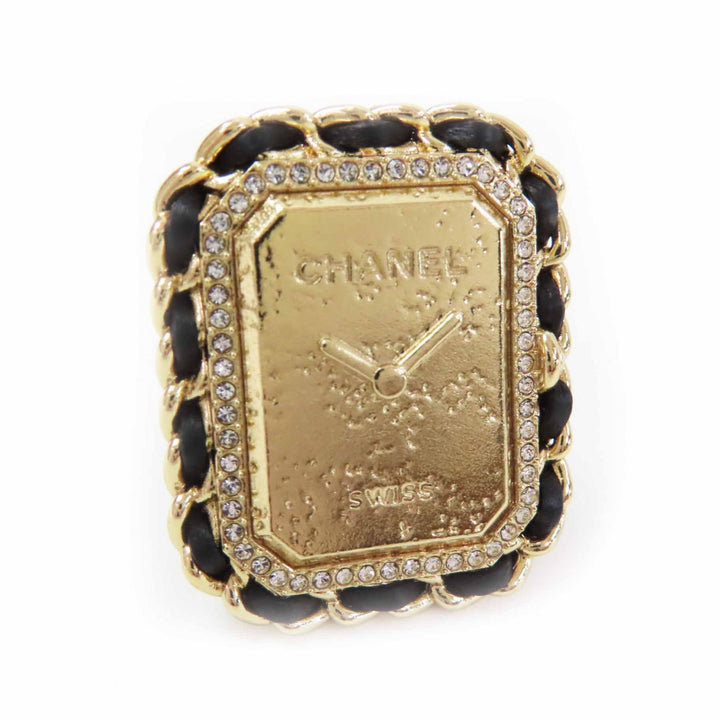 Pristine CHANEL Ring black Women B23A