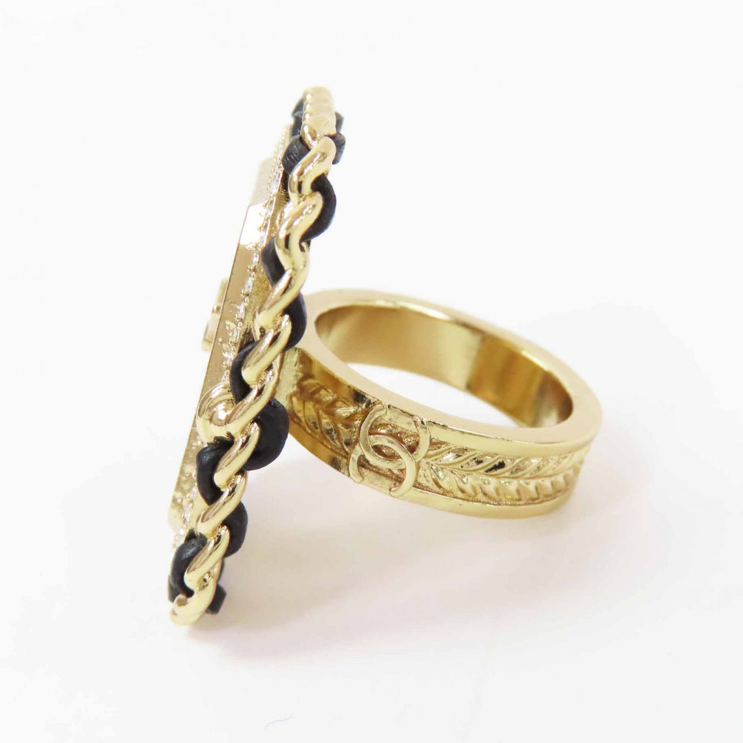 Pristine CHANEL Ring black Women B23A