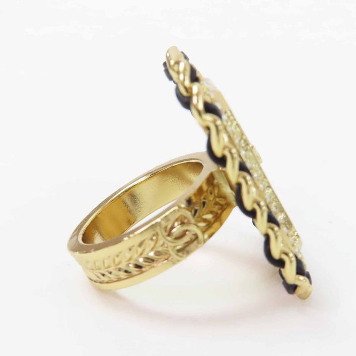 Pristine CHANEL Ring black Women B23A