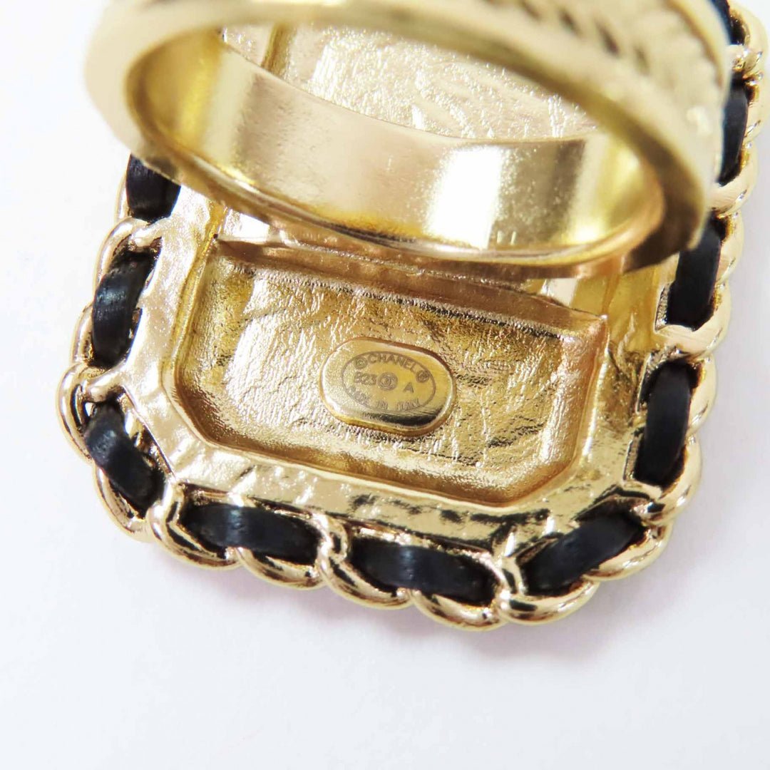 Pristine CHANEL Ring black Women B23A