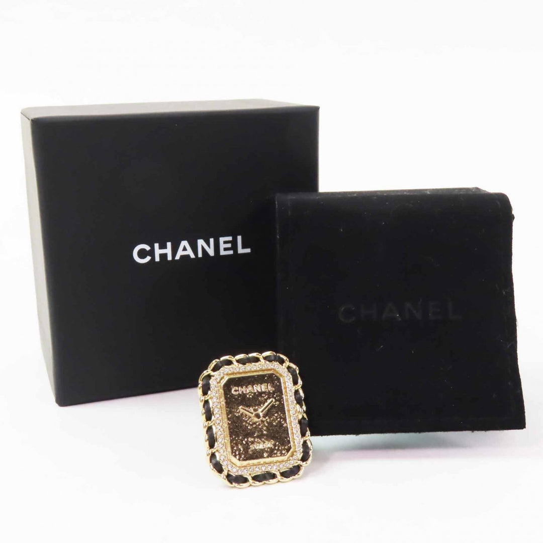 Pristine CHANEL Ring black Women B23A