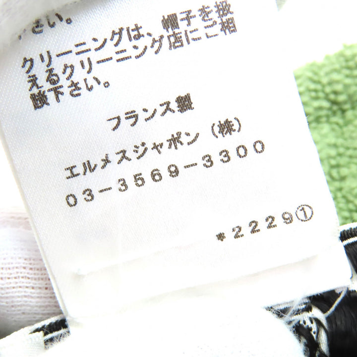Excellent HERMES hat Harper Funny Ice Creem Patch Terry Hat Green system cotton