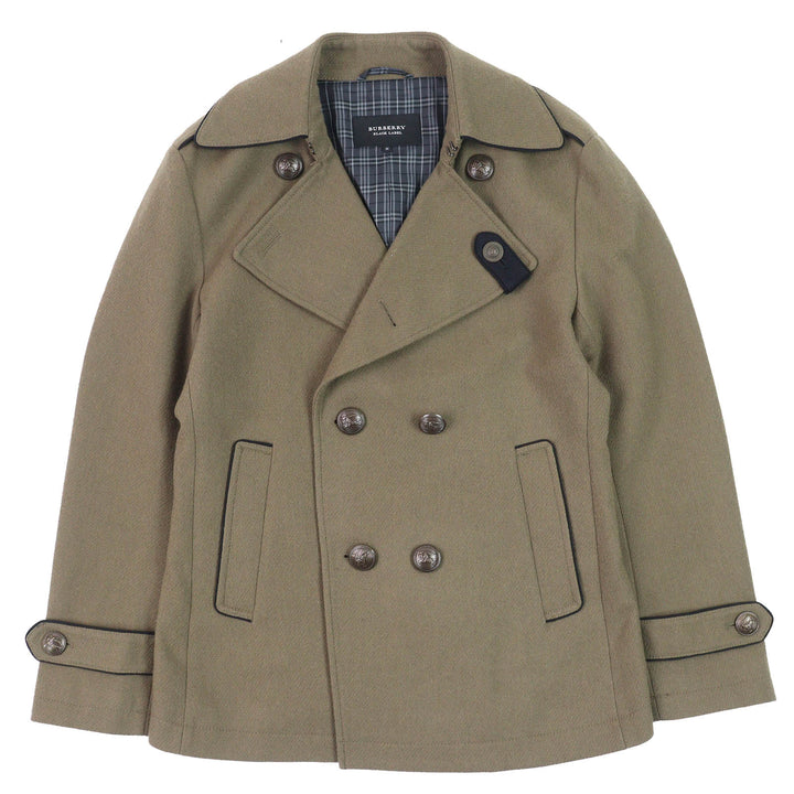 Great BURBERRY BLACK LABEL Double breasted jacket with epaulettes Khaki mens M