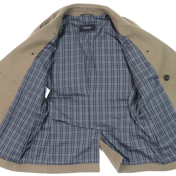 Great BURBERRY BLACK LABEL Double breasted jacket with epaulettes Khaki mens M