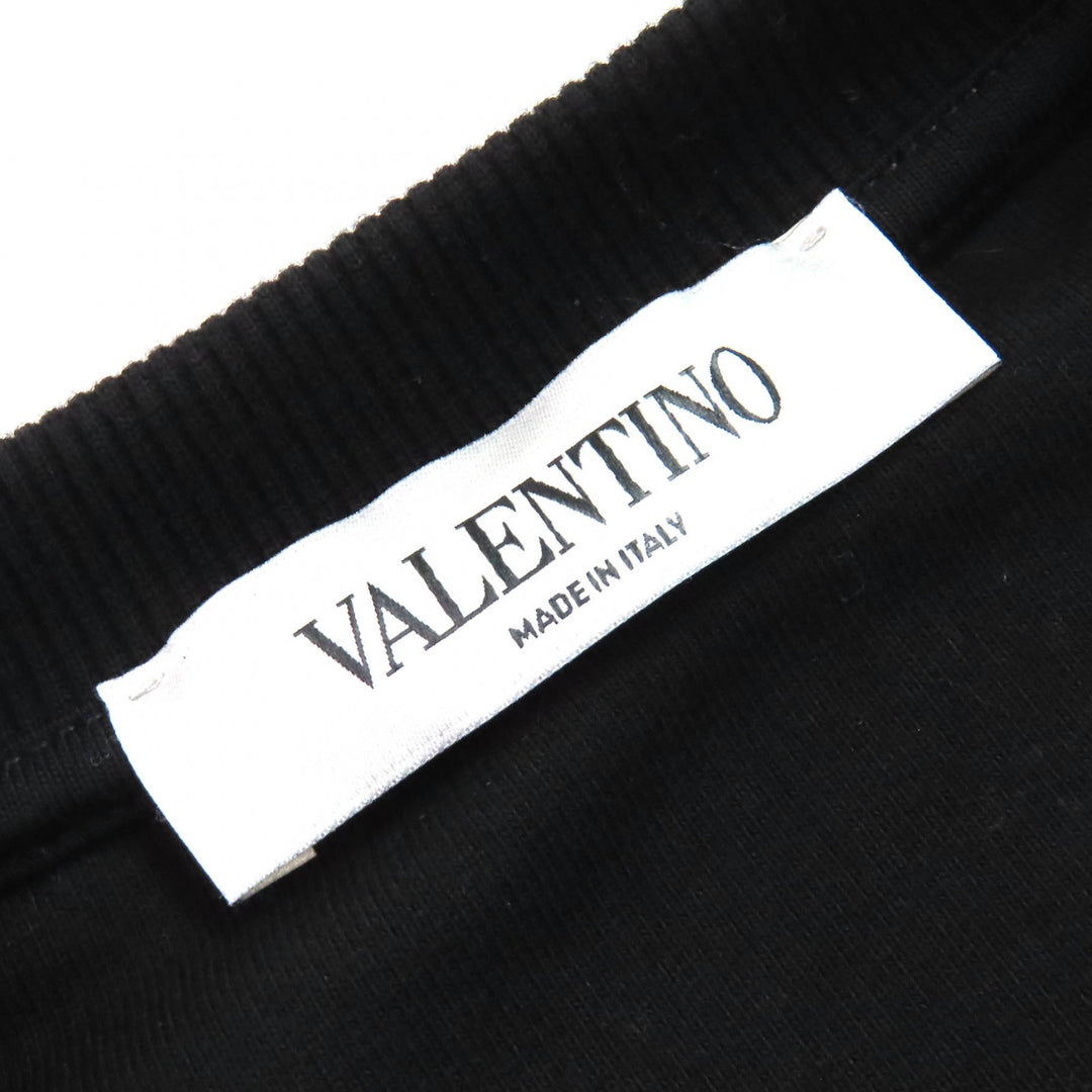 Excellent VALENTINO Logo embroidered beaded long sleeve sweatshirt black mens XS