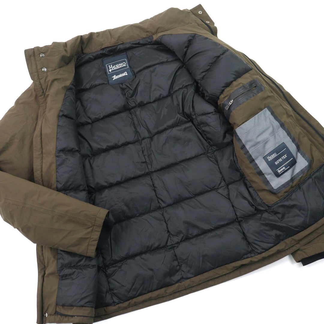 Very Good Herno Down jacket GORE-TEX M-65 Brown polyester mens 46 PI075UL