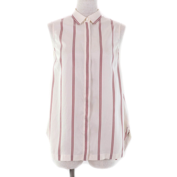 Excellent Brunello Cucinelli Short sleeve shirt Stripe Pattern silk Women XS