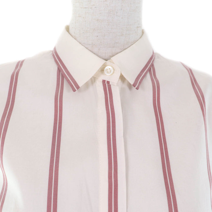 Excellent Brunello Cucinelli Short sleeve shirt Stripe Pattern silk Women XS
